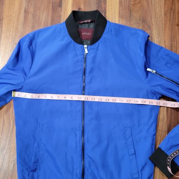 Basic Zara Man Parachute Bomber Jacket Size Medium - Picture 6 of 6